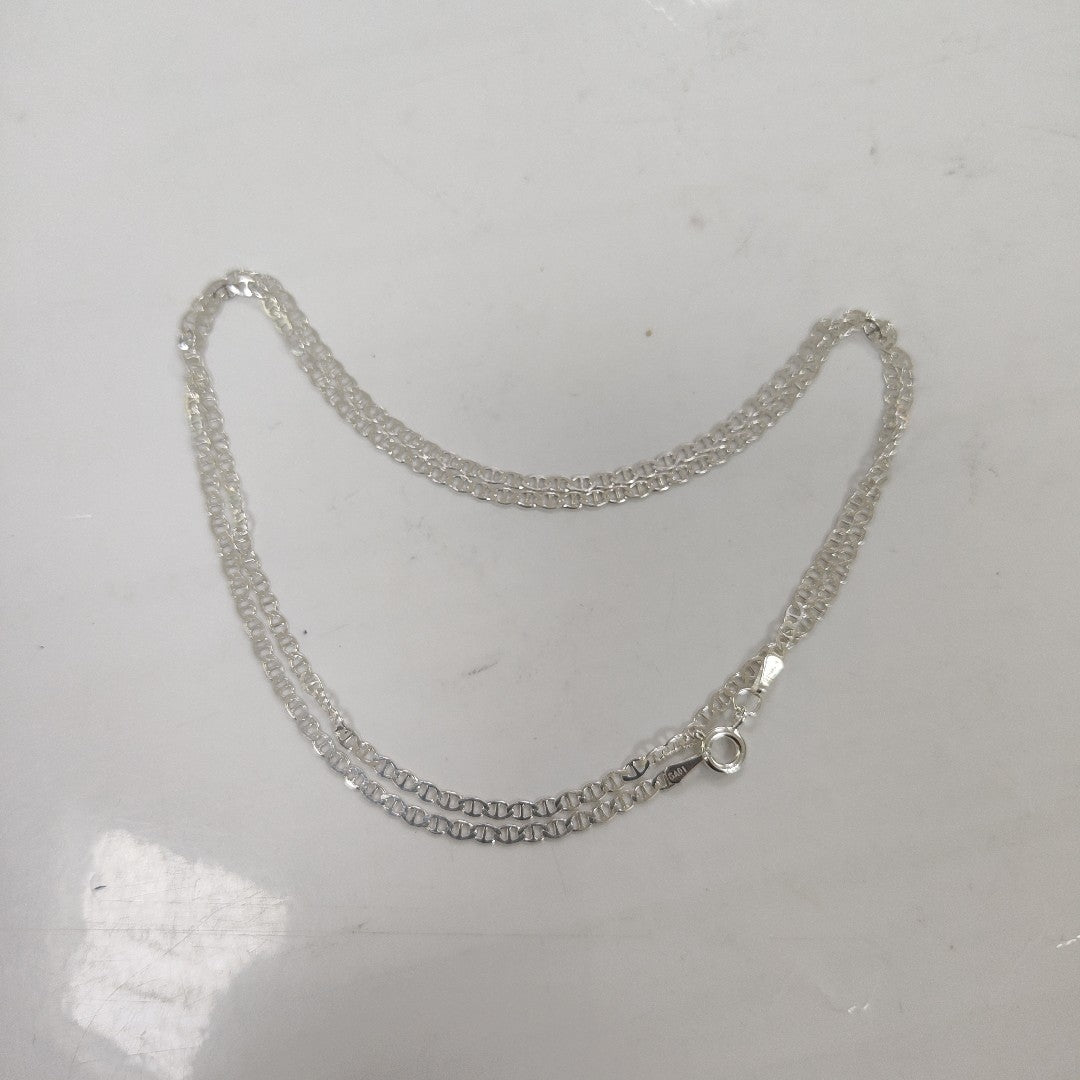 CADENA TEJIDO GUCHI PLATA .925 60 CM 4 GR (NUEVO)