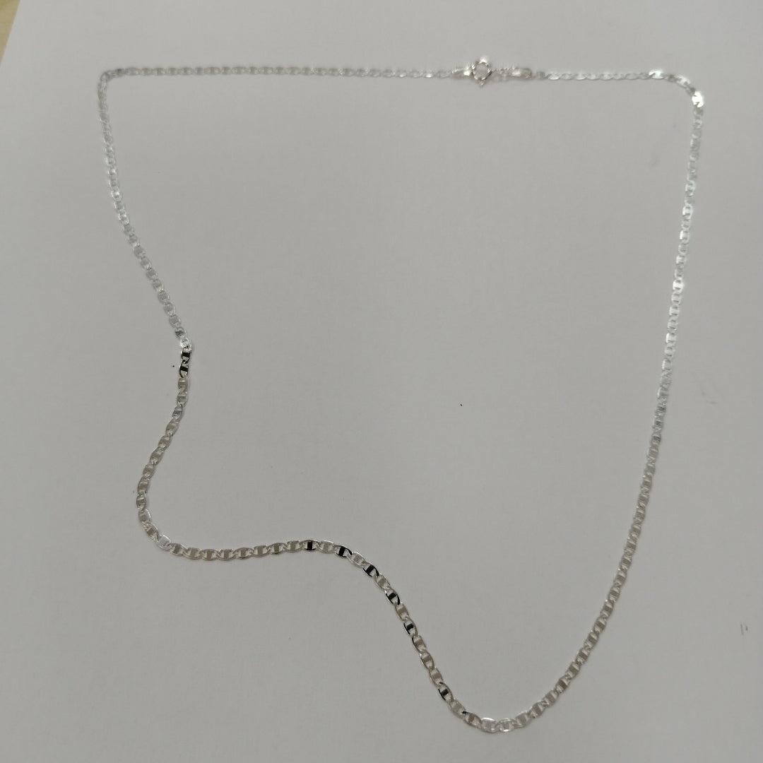 CADENA TEJIDO ESPEJO PLATA .925 55 CM 3.9 GR (NUEVO)