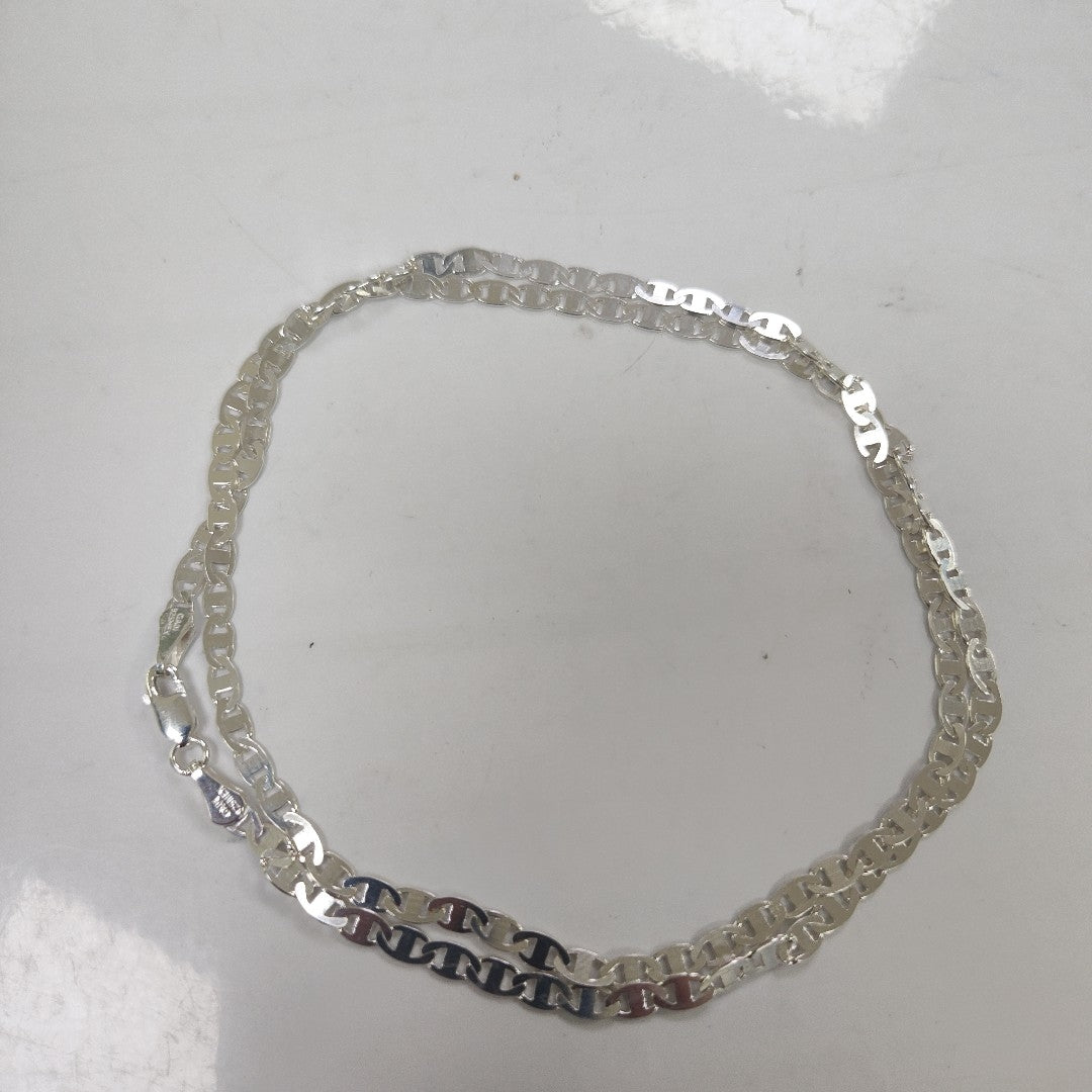 CADENA TEJIDO GUCHI PLATA .925 55 CM 8.5 GR (NUEVO)