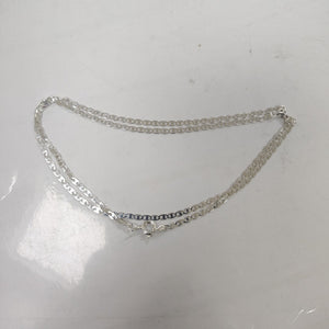 CADENA TEJIDO ESPEJO PLATA .925 55 CM 4 GR (NUEVO)