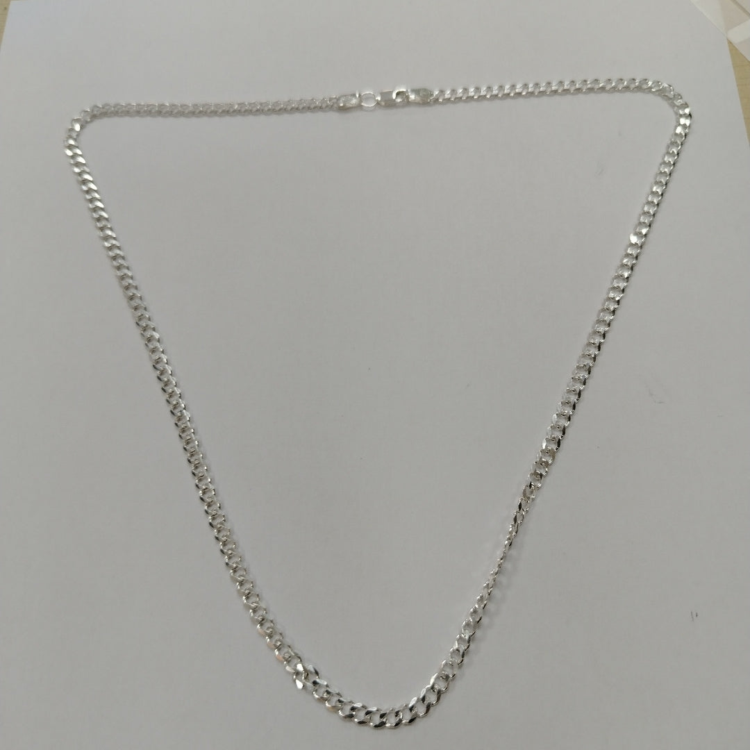 CADENA TEJIDO BARBADO PLATA .925 55 CM 12.9 GR (NUEVO)