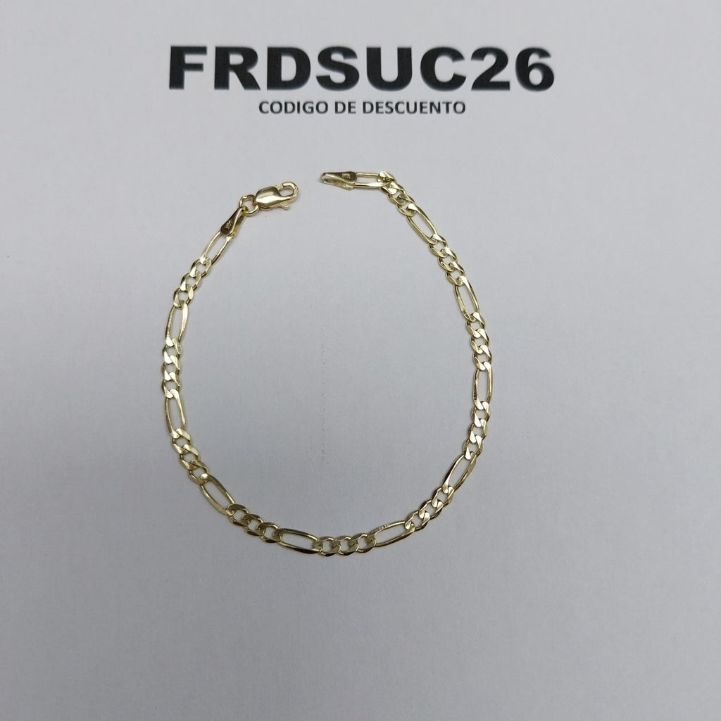 PULSERAS TEJIDO 3X1 ORO 14K 18 CM 2.8 GR (NUEVO)