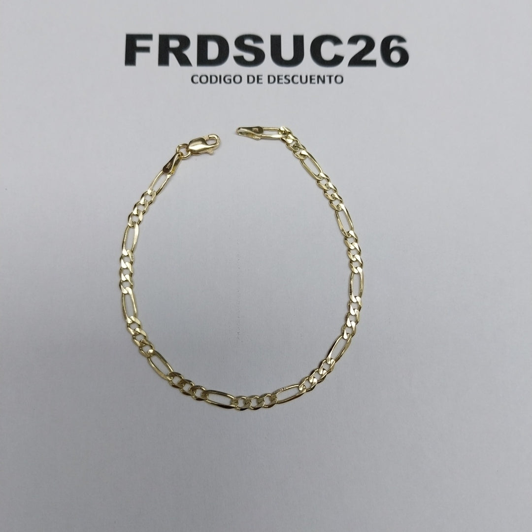 PULSERAS TEJIDO 3X1 ORO 14K 18 CM 2.8 GR (NUEVO)