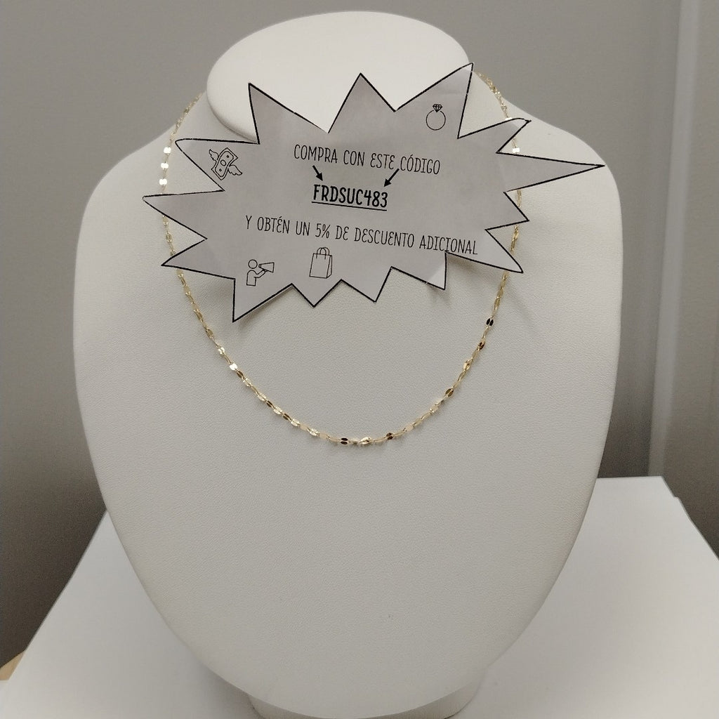 CADENAS TEJIDO ESPECIAL ORO 10K 40 A 45 CM 1 GR (NUEVO)