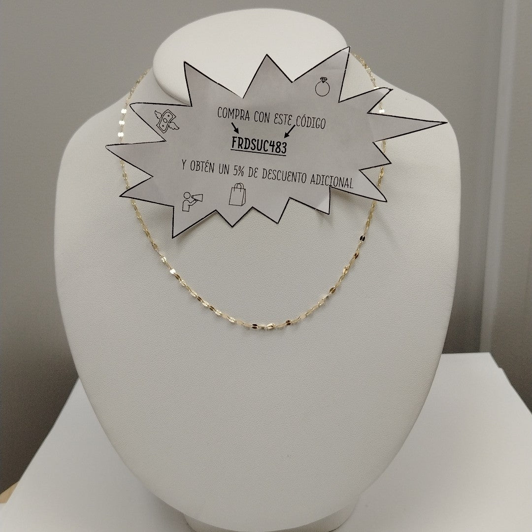 CADENAS TEJIDO ESPECIAL ORO 10K 40 A 45 CM 1 GR (NUEVO)