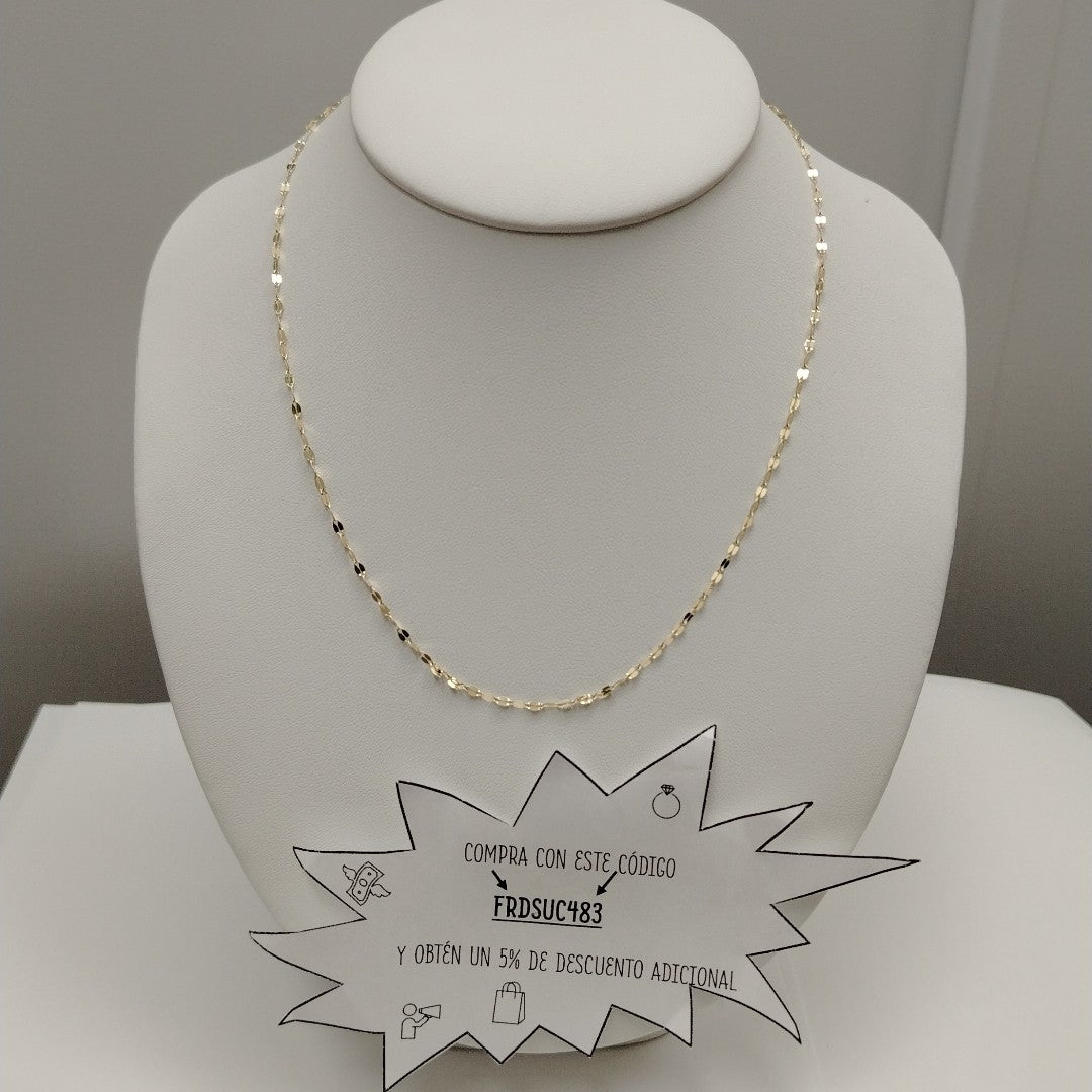 CADENAS TEJIDO ESPECIAL ORO 10K 40 A 45 CM 1 GR (NUEVO)