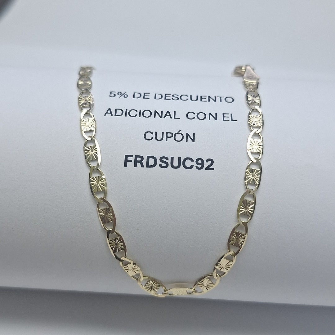 PULSERAS GUCHI ORO 14K 18 CM 2.8 GR (NUEVO)