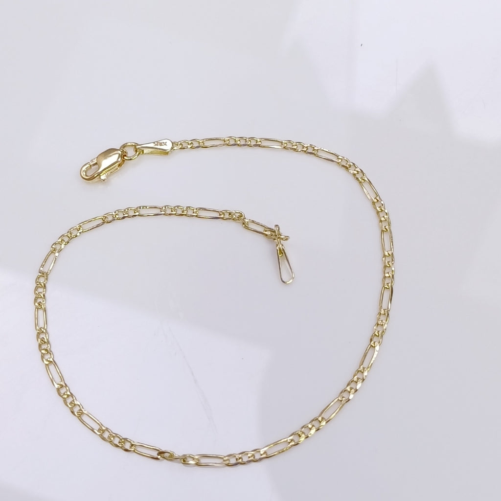 PULSERAS TEJIDO 3X1 ORO 14K 21 CM 1.7 GR (NUEVO)