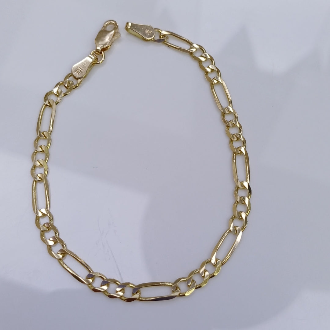 PULSERAS TEJIDO 3X1 ORO 14K 18 CM 4.1 GR (NUEVO)