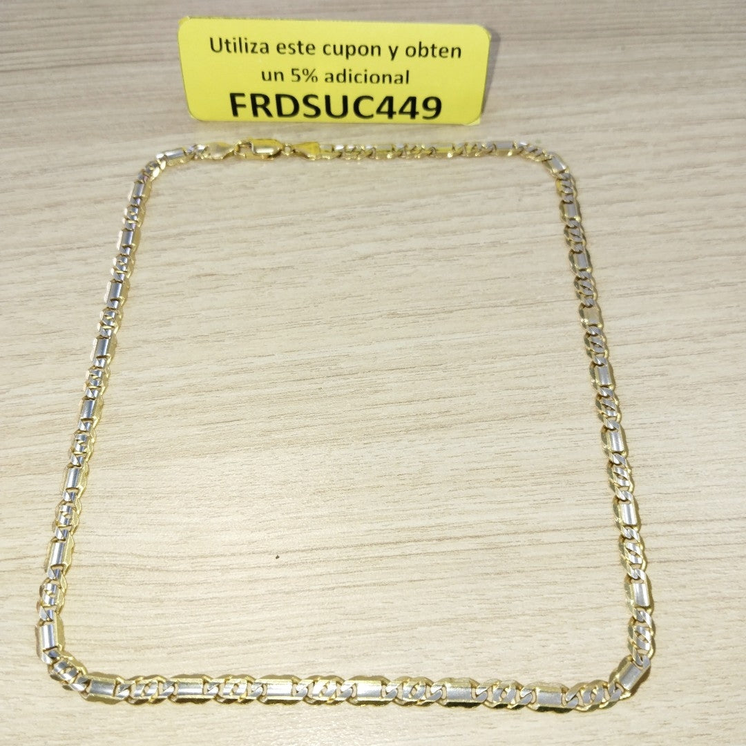 CADENA ORO, ORO COMBINADO 21 K 32.5 GRMS (SEMINUEVO)