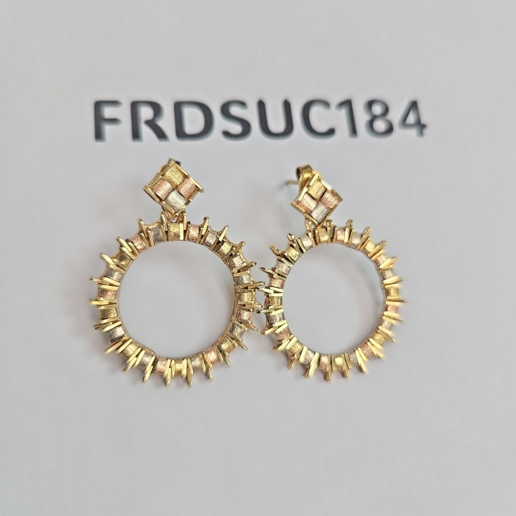 BROQUELES PAR ORO 14 K 9,40 GRMS (SEMINUEVO)