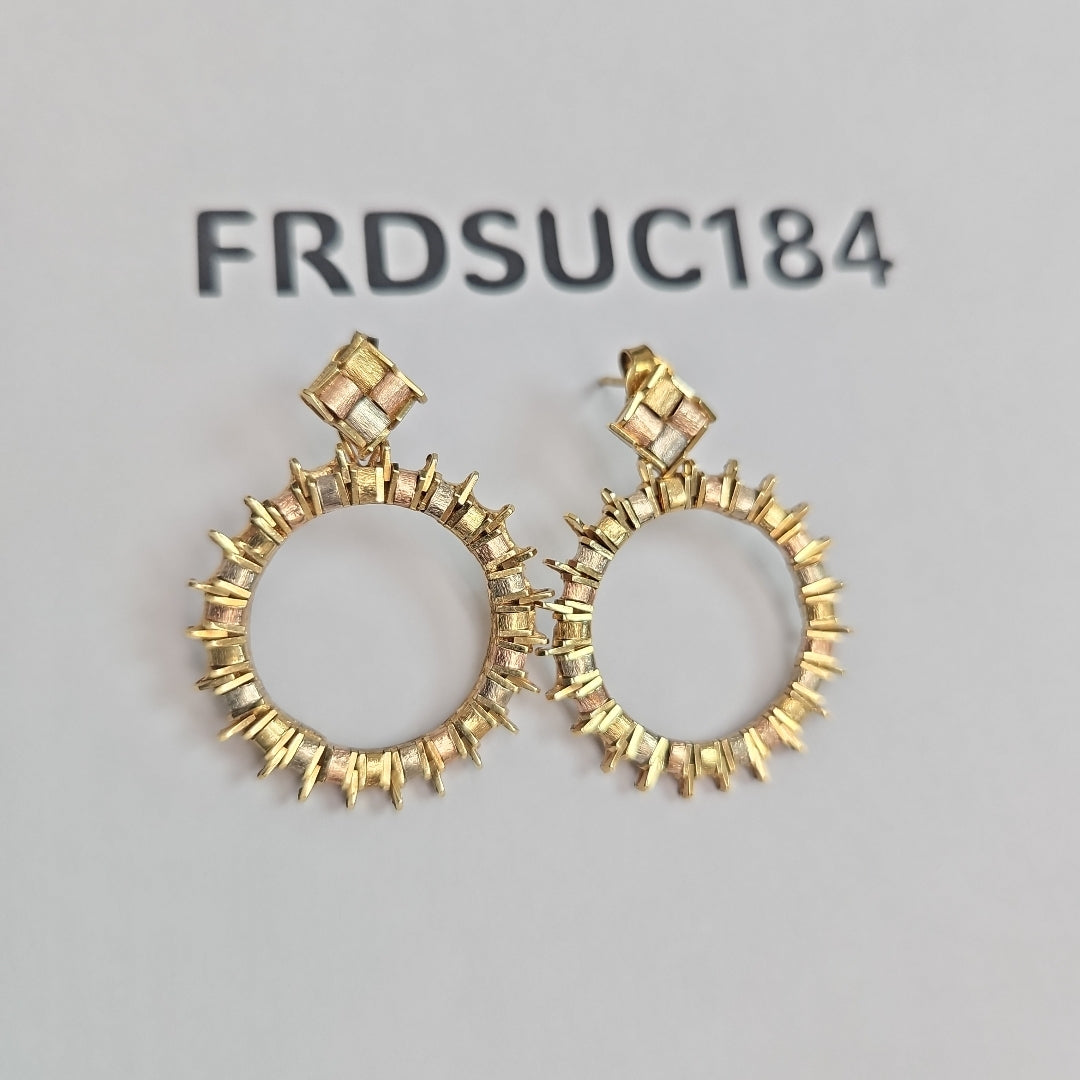 BROQUELES PAR ORO 14 K 9,40 GRMS (SEMINUEVO)