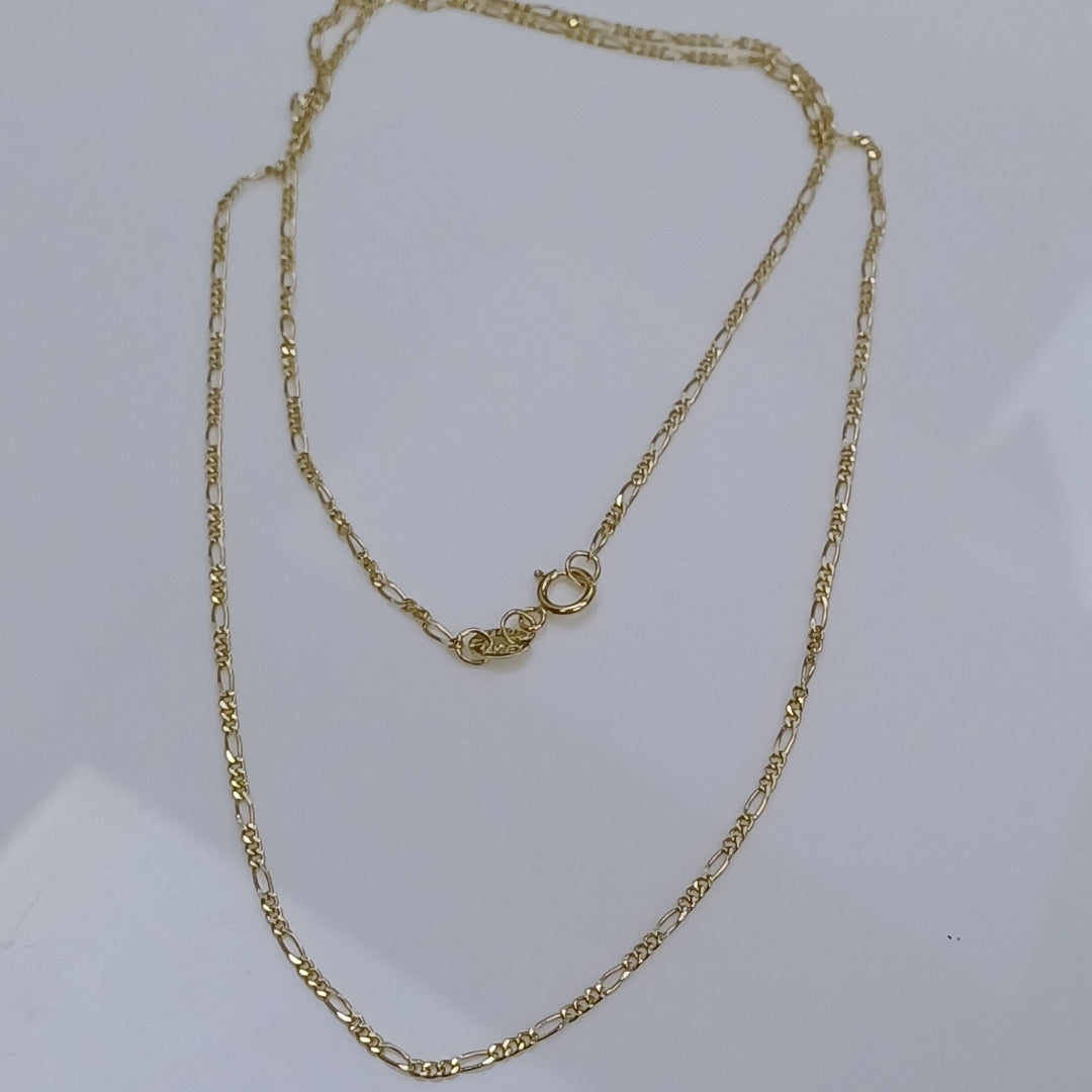 CADENAS TEJIDO 3X1 ORO 14K 55 CM 2.6 GR (NUEVO)