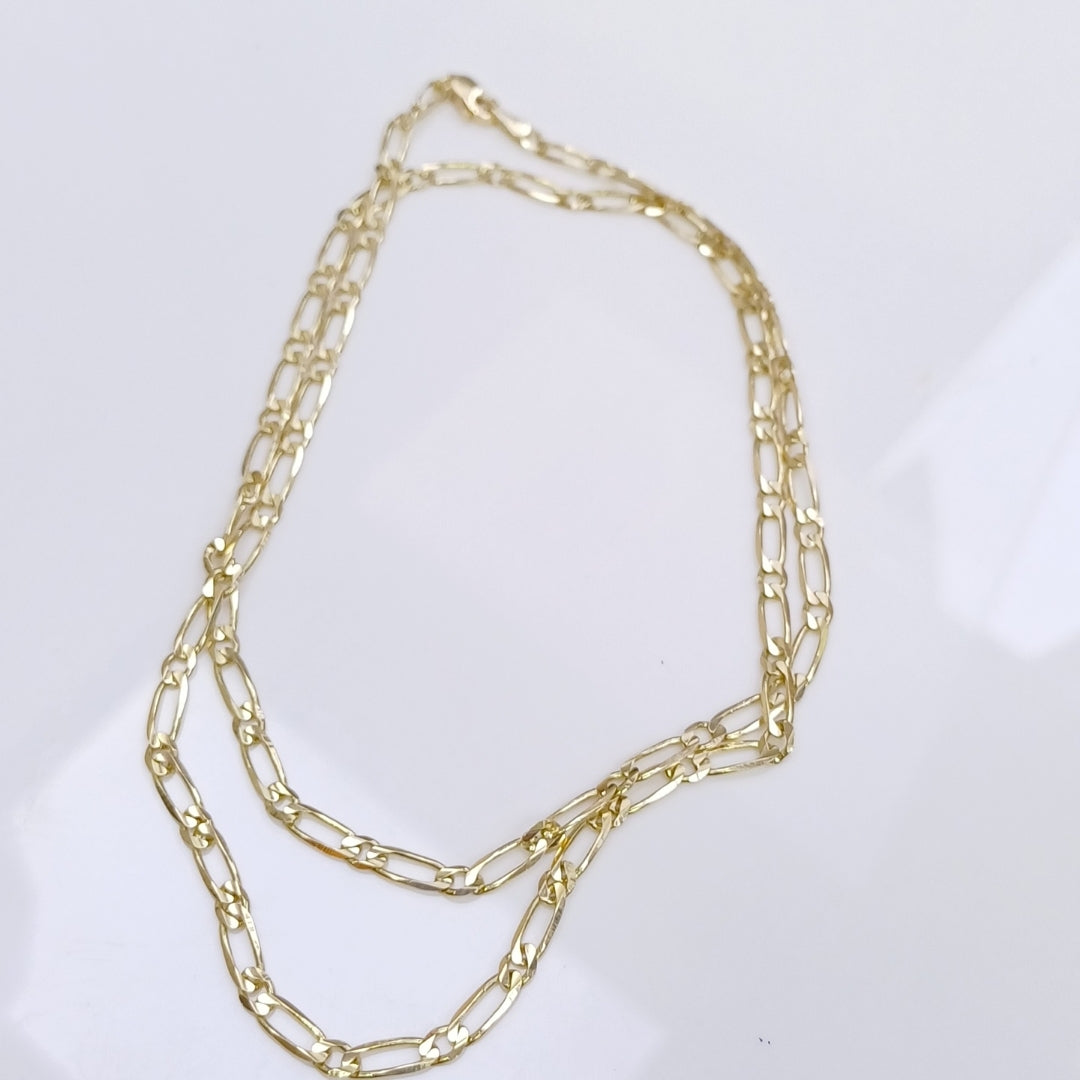 CADENAS TEJIDO ESLABONES ORO 14K 55 CM 7.4 GR (NUEVO)