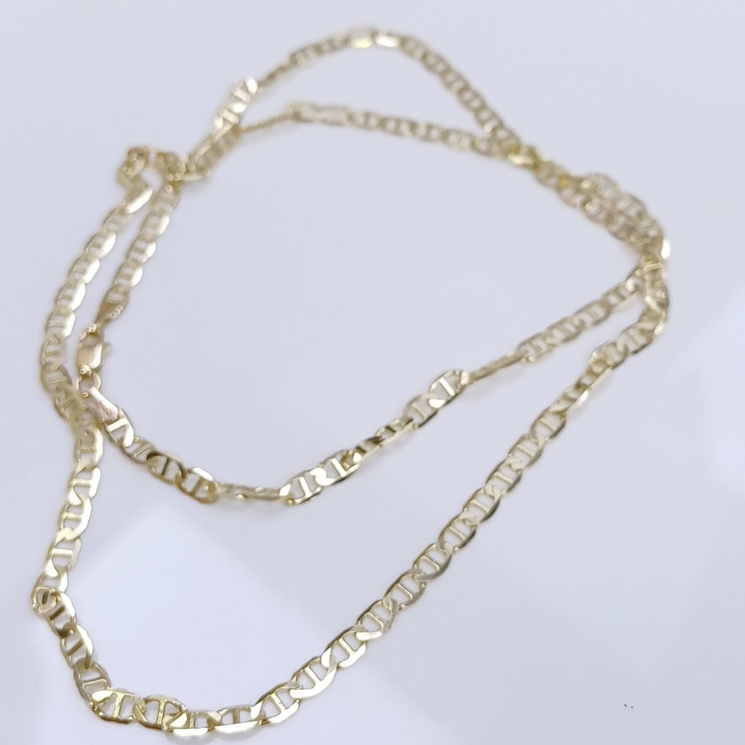 CADENAS TEJIDO MARINERA ORO 14K 55 CM 7.8 GR (NUEVO)