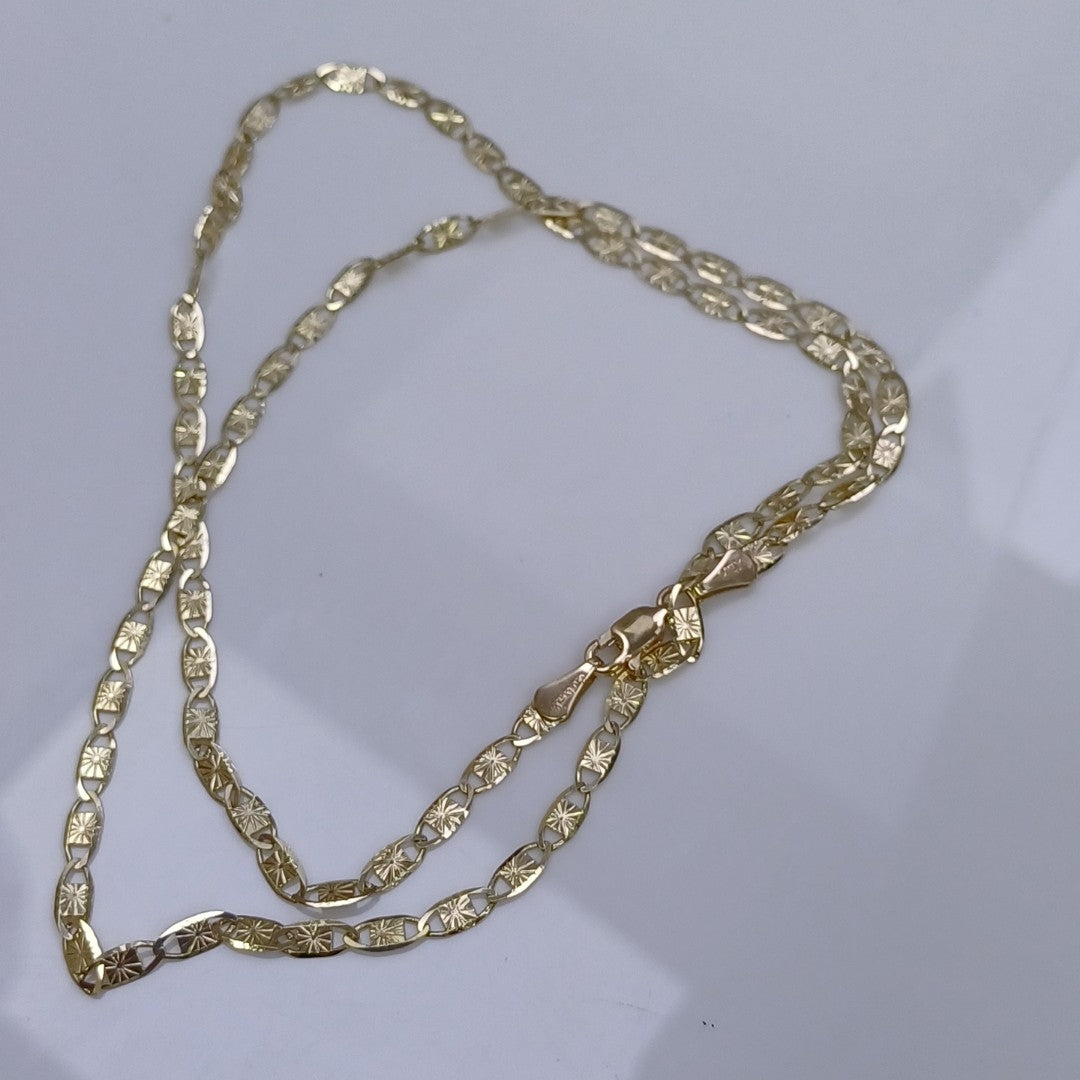 CADENAS TEJIDO GUCHI ORO 14K 55 CM 7.1 GR (NUEVO)