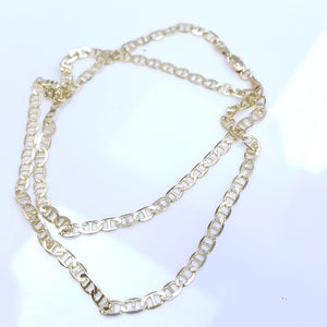 CADENAS TEJIDO MARINERA ORO 14K 50 CM 7.6 GR (NUEVO)