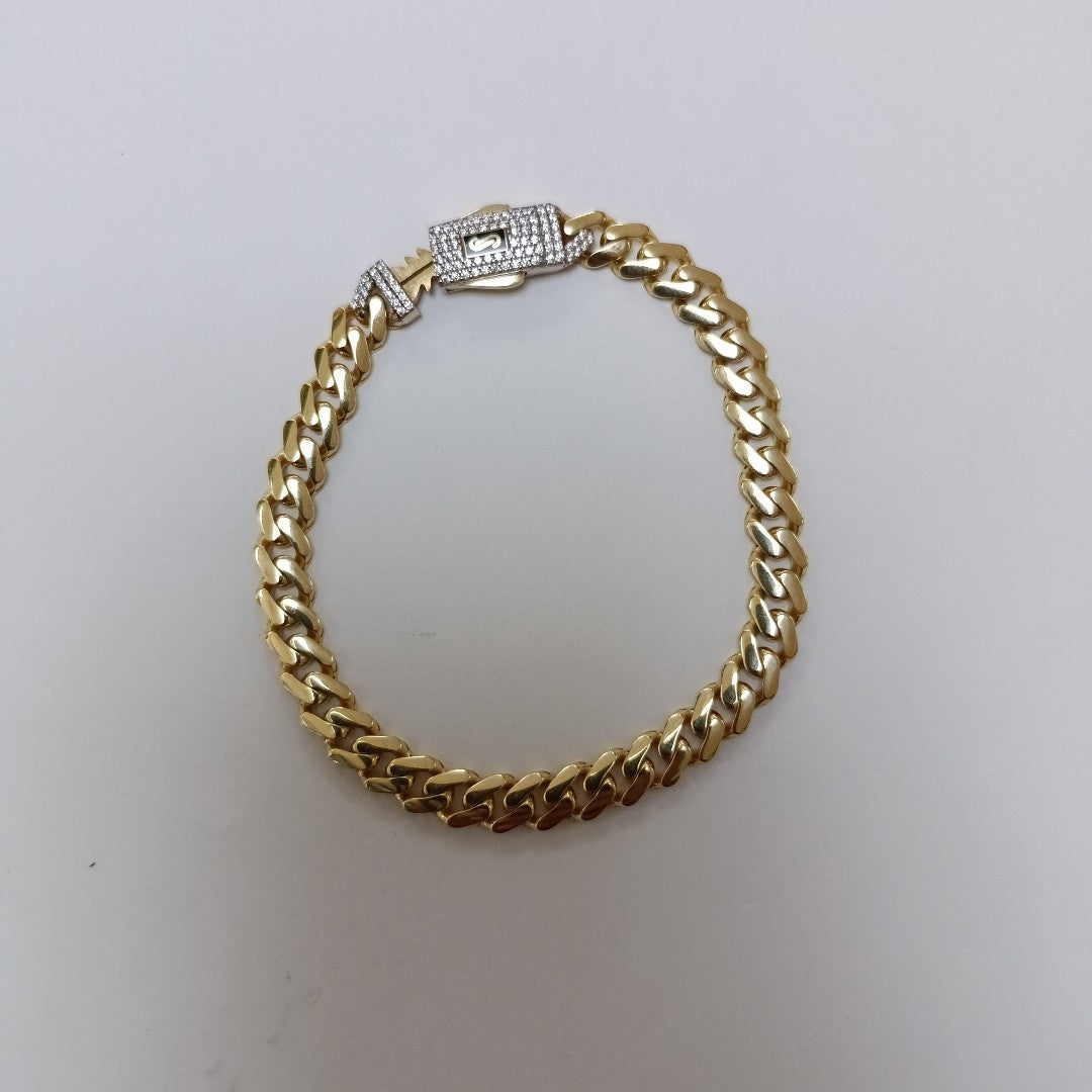 PULSERA MONACO ORO 10K 6.6 (NUEVO)