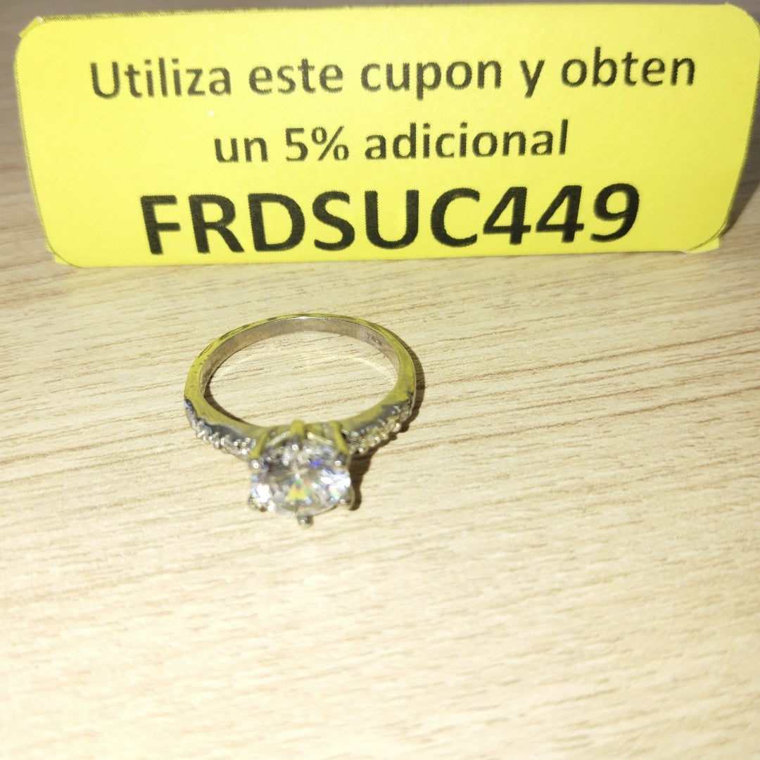 ANILLITO, SOLITARIO PLATA 3.2 GRMS (SEMINUEVO)