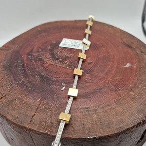 PULSERA RIGIDA ORO COMBINADO 14 K 12,50 GRMS (SEMINUEVO)