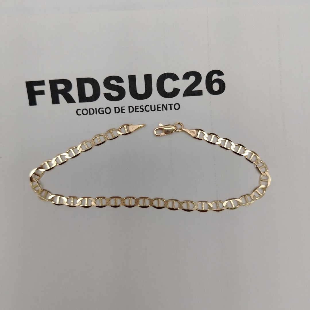 PULSERAS TEJIDO MARINERA ORO 14K 18 CM 2.9 GR (NUEVO)