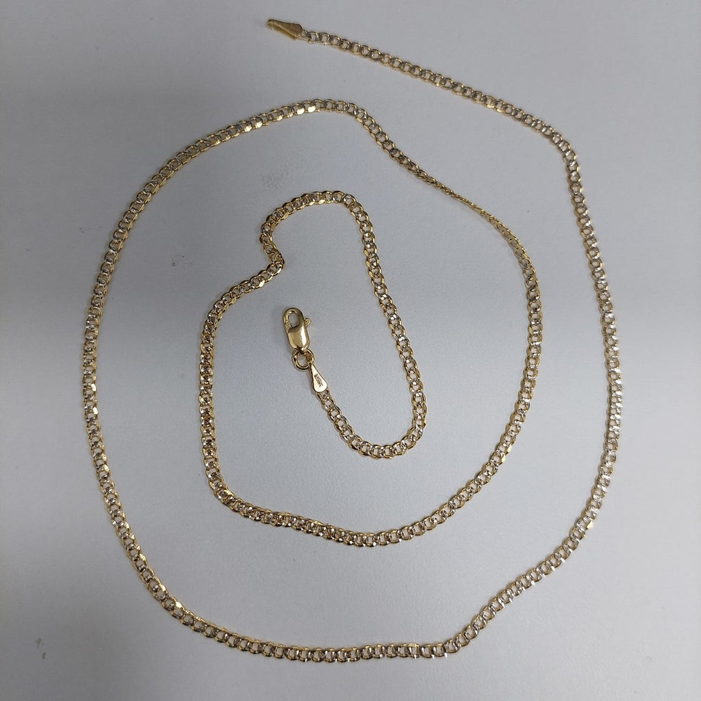 CADENAS BARBADA DIAMANTADA ORO 14K 60 CM 6.2 GR (NUEVO)