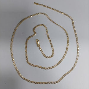 CADENAS BARBADA DIAMANTADA ORO 14K 60 CM 6.2 GR (NUEVO)