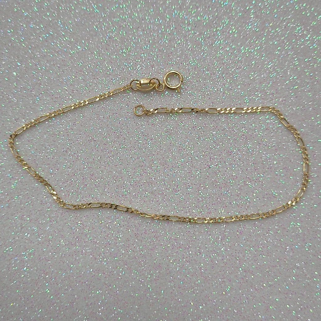 PULSERAS TEJIDO 3X1 ORO 14K 21 CM 1 GR (NUEVO)