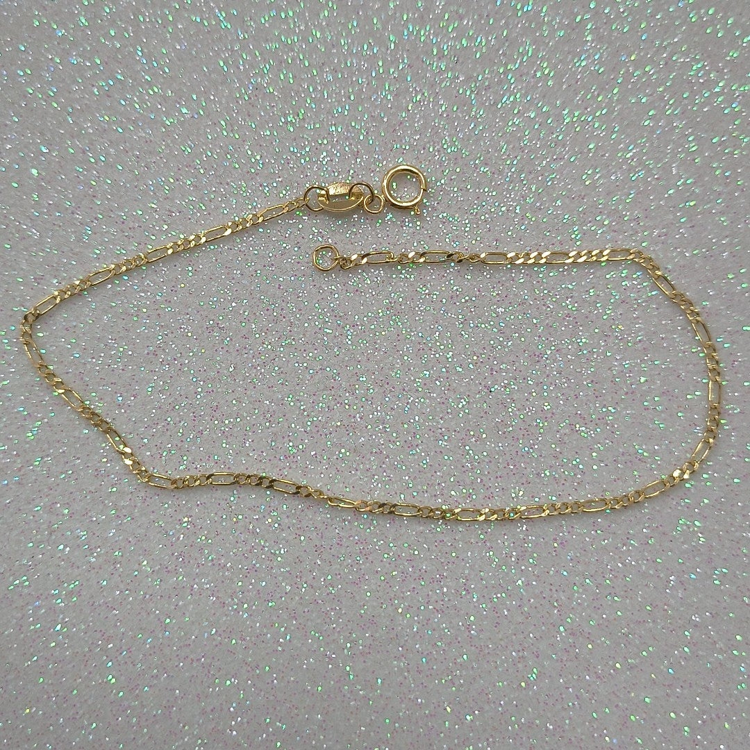 PULSERAS TEJIDO 3X1 ORO 14K 21 CM 1 GR (NUEVO)