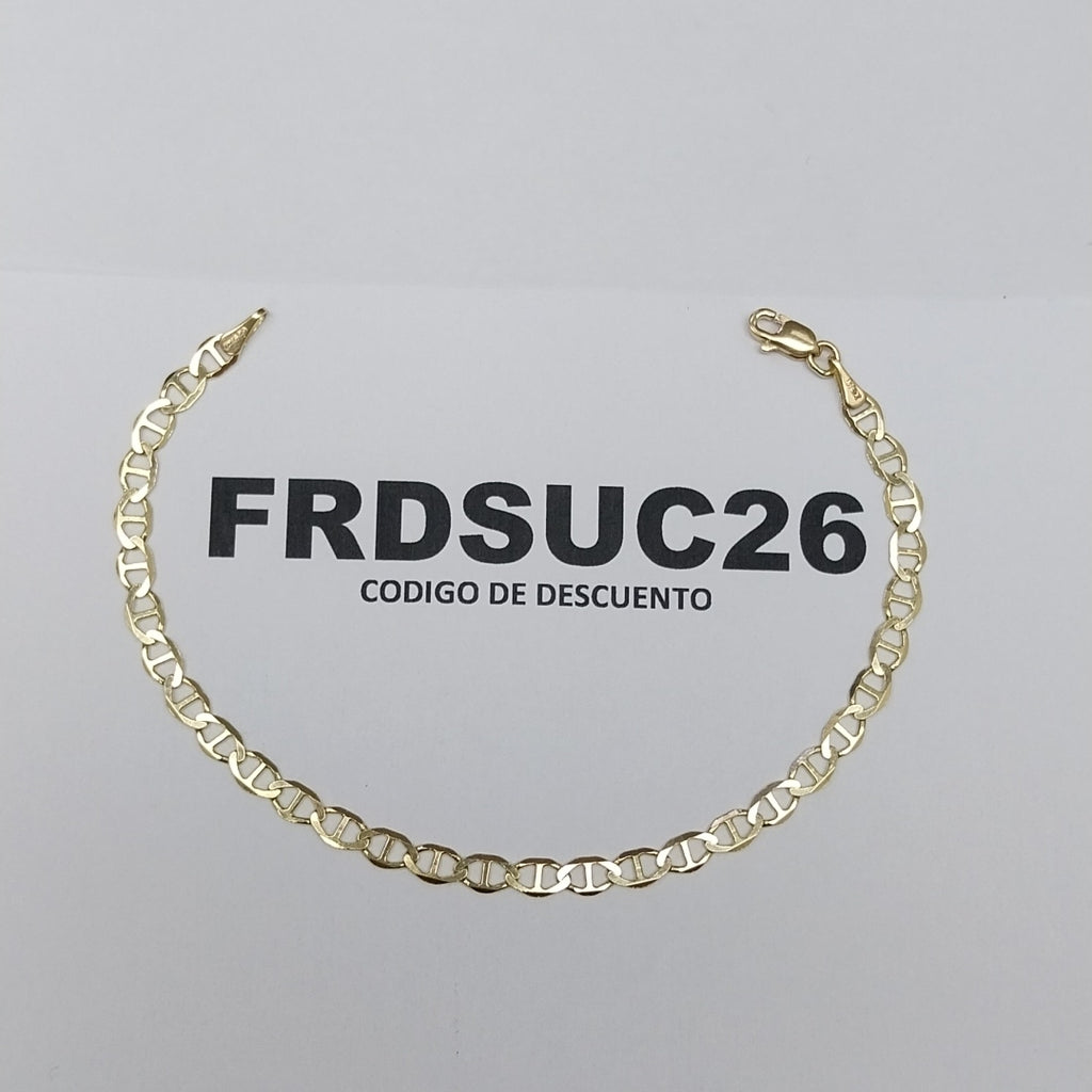 PULSERAS TEJIDO MARINERA ORO 14K 18 CM 2.8 GR (NUEVO)