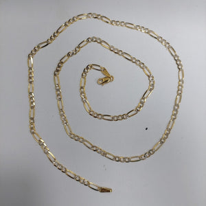 CADENAS TEJIDO 3X1 DIAMANTADO ORO 10K 55 CM 6.2 GR (NUEVO)