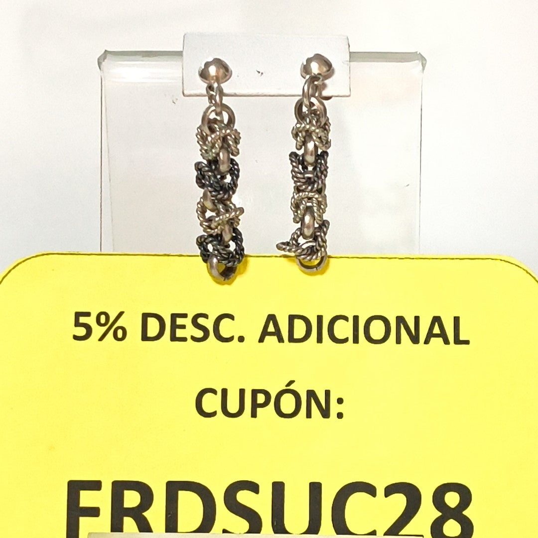 BROQUELES PAR PLATA 9.7 GRMS (SEMINUEVO)