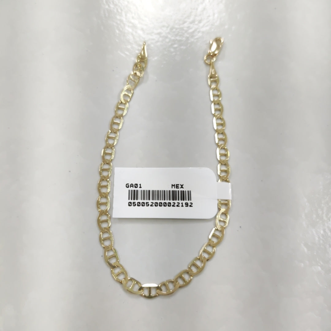 PULSERAS TEJIDO MARINERA ORO 14K 16 CM 2.8 GR (NUEVO)