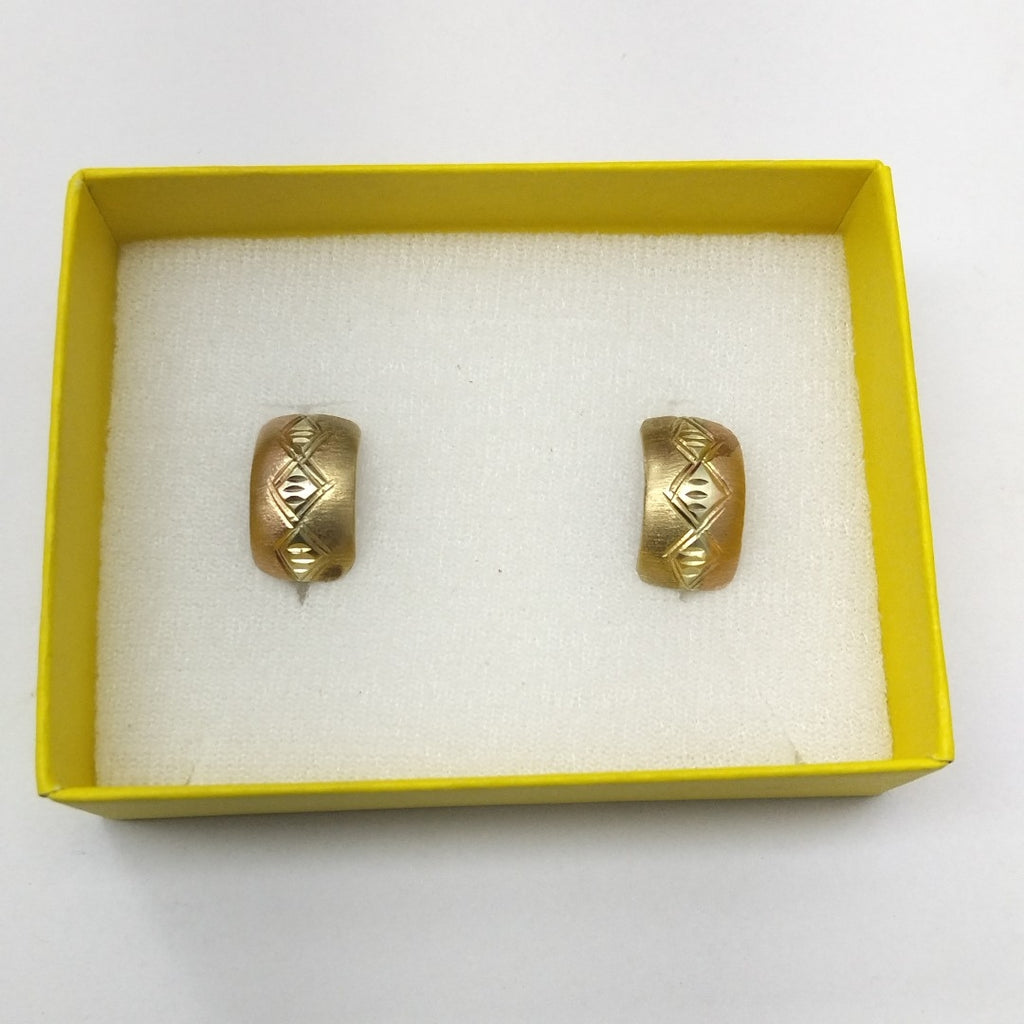 ARETES PAR ORO, ORO COMBINADO 10 K 2.7 GRMS (SEMINUEVO)