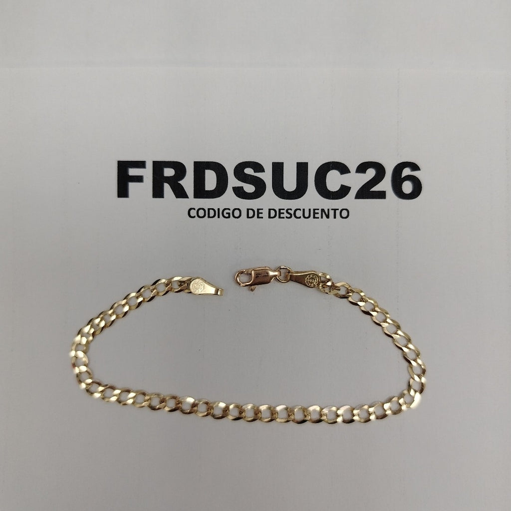 PULSERAS TEJIDO BARBADA ORO 10K 18 CM 3.2 GR (NUEVO)
