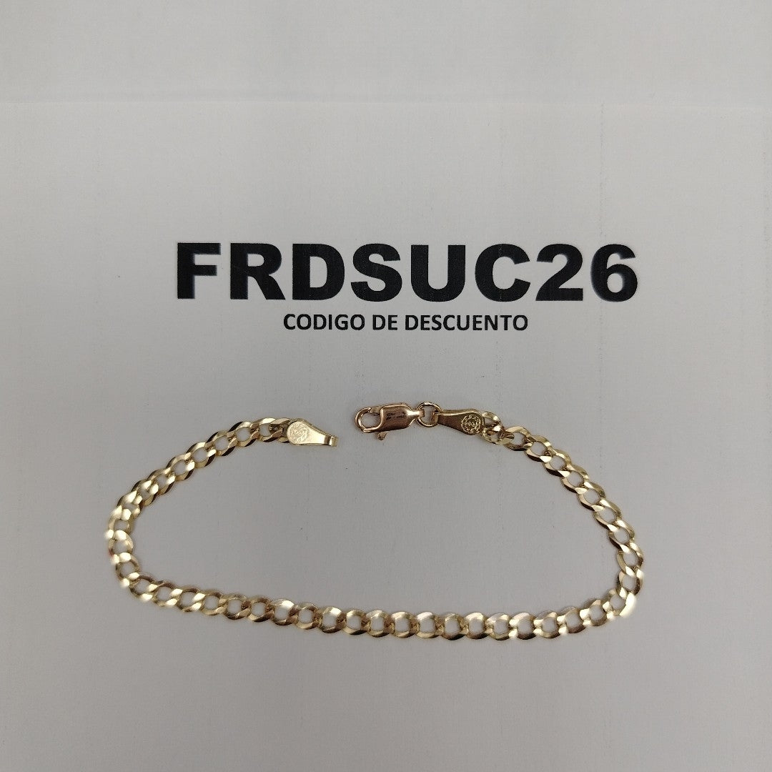 PULSERAS TEJIDO BARBADA ORO 10K 18 CM 3.2 GR (NUEVO)