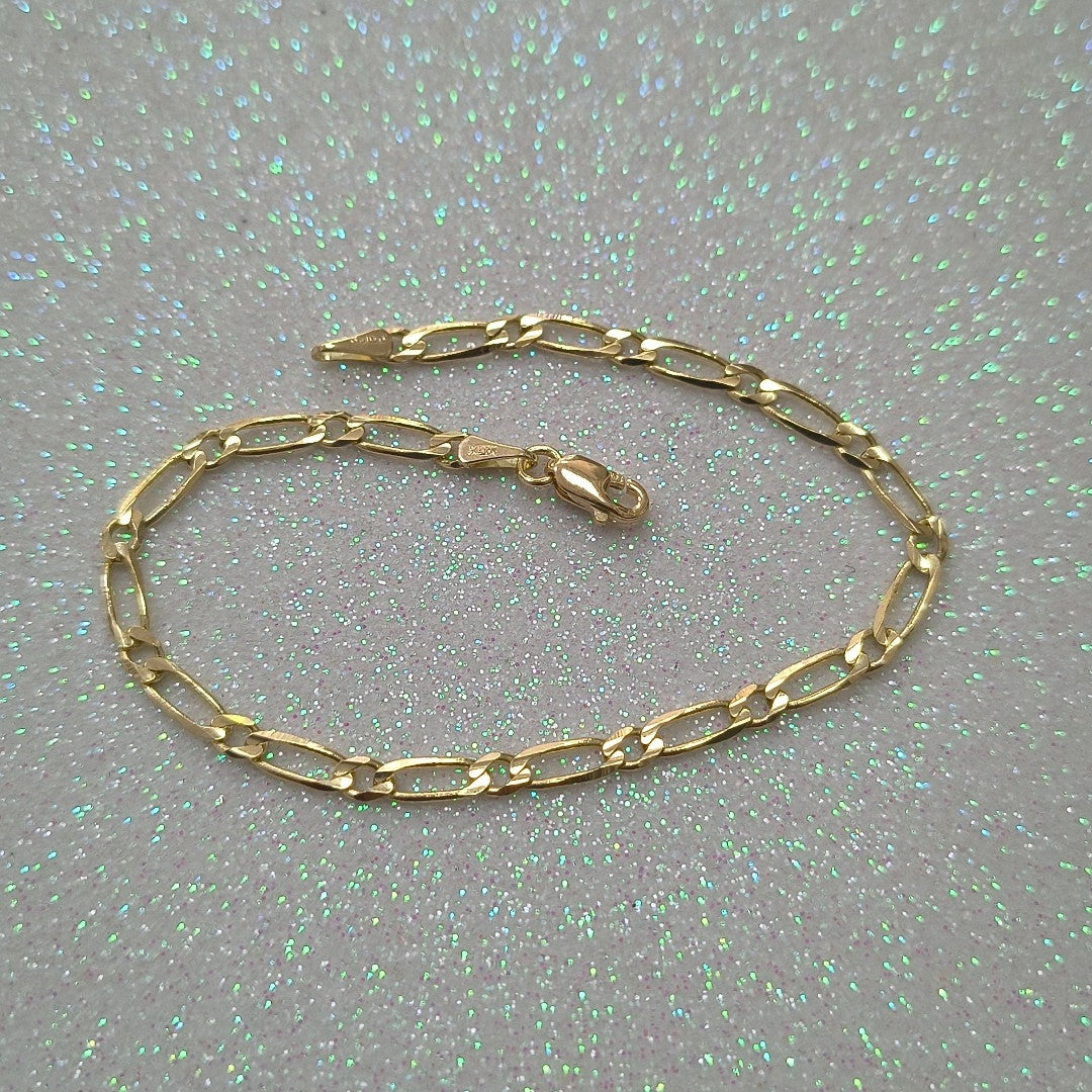PULSERAS 1X1 ORO 14K 18 CM 2.7 GR (NUEVO)