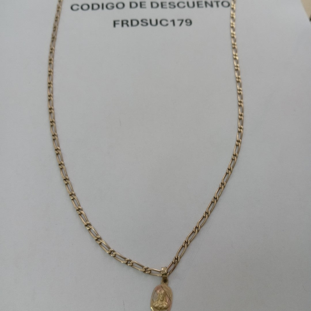 CADENA, DIJE ORO 10 K 13.5 GRMS (SEMINUEVO)