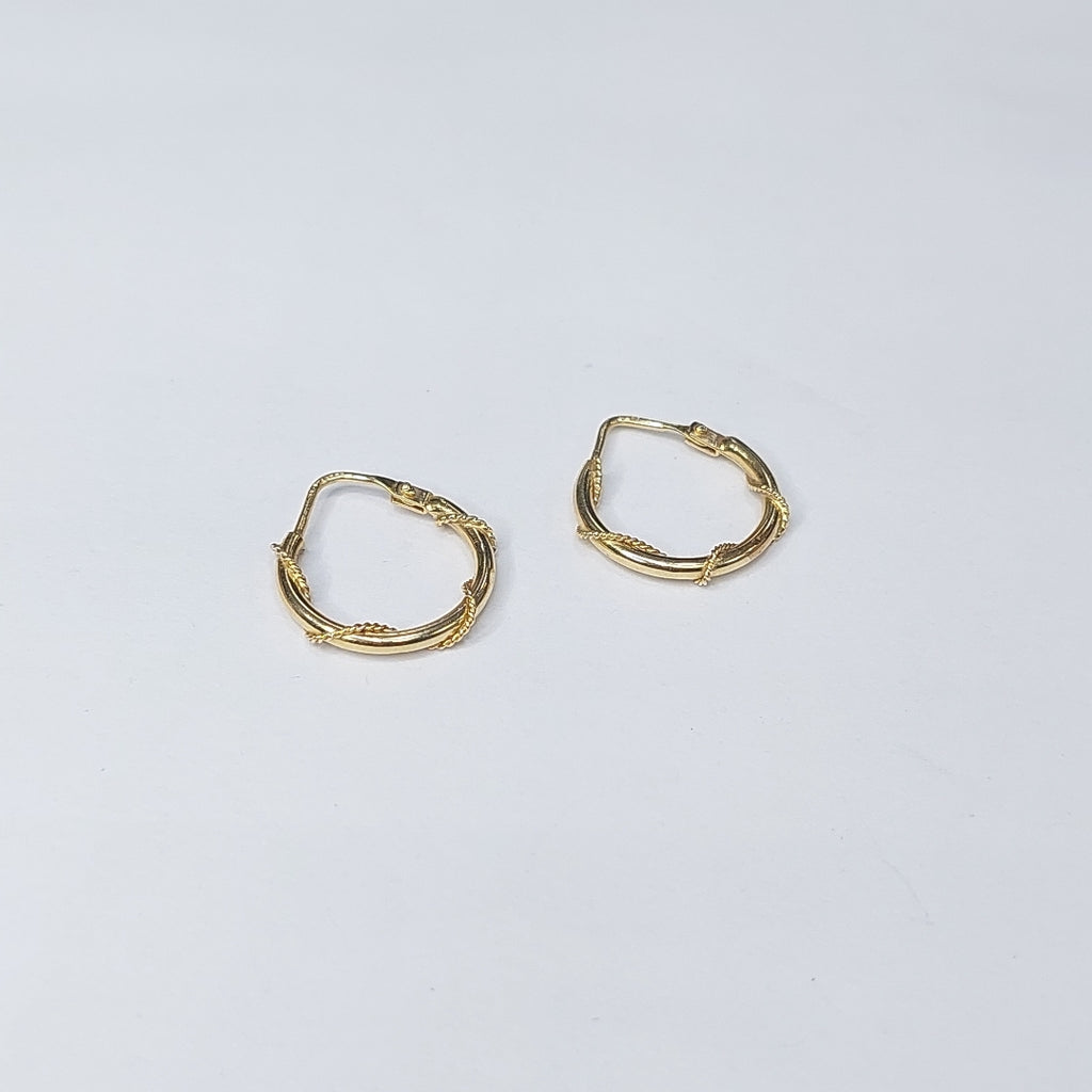 ARRACADAS PAR ORO 14 K 1.6 GRMS (SEMINUEVO)