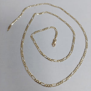 CADENAS 3X1 ORO 14K 55 CM 5 GR (NUEVO)