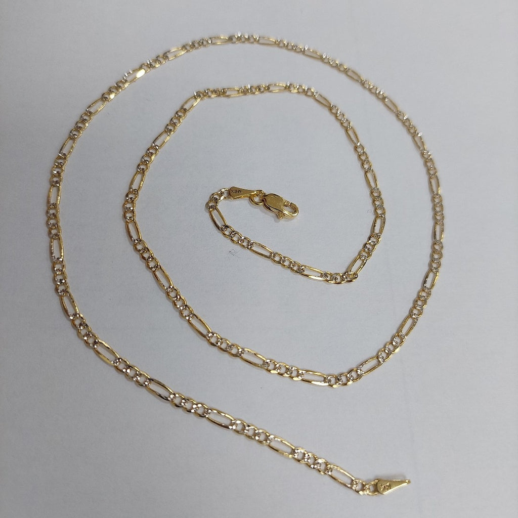 CADENAS TEJIDO 3X1 DIAMANTADA ORO 14K 55 CM 4.5 GR (NUEVO)