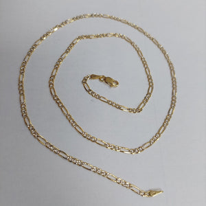 CADENAS TEJIDO 3X1 DIAMANTADA ORO 14K 55 CM 4.5 GR (NUEVO)