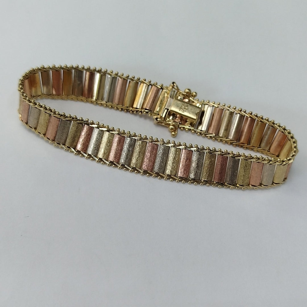 PULSERA ORO, ORO COMBINADO 14 K 18.8 GRMS (SEMINUEVO)