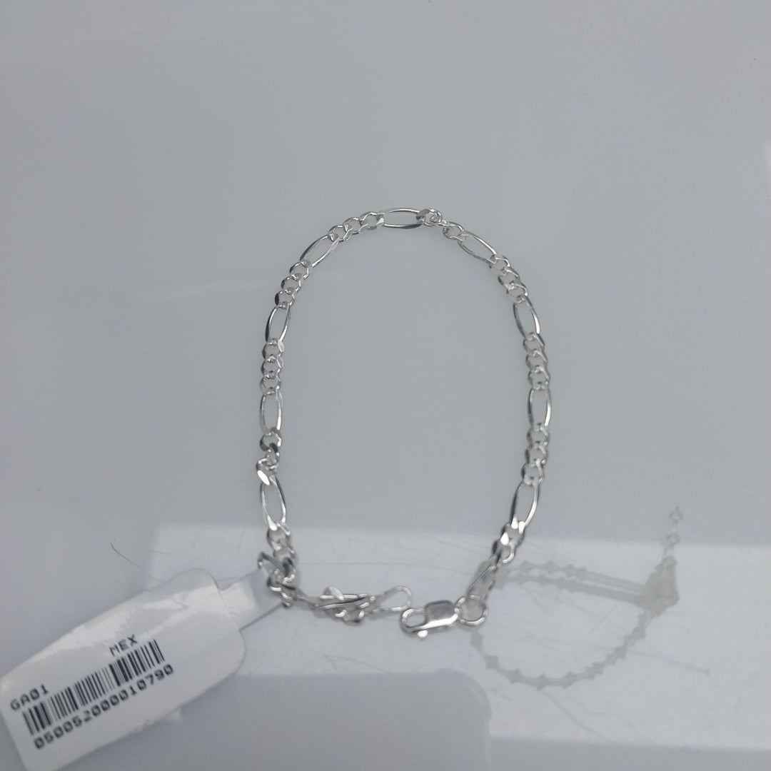 PULSERA TEJIDO 3X1 PLATA .925 18 CM 2.8 GR (NUEVO)