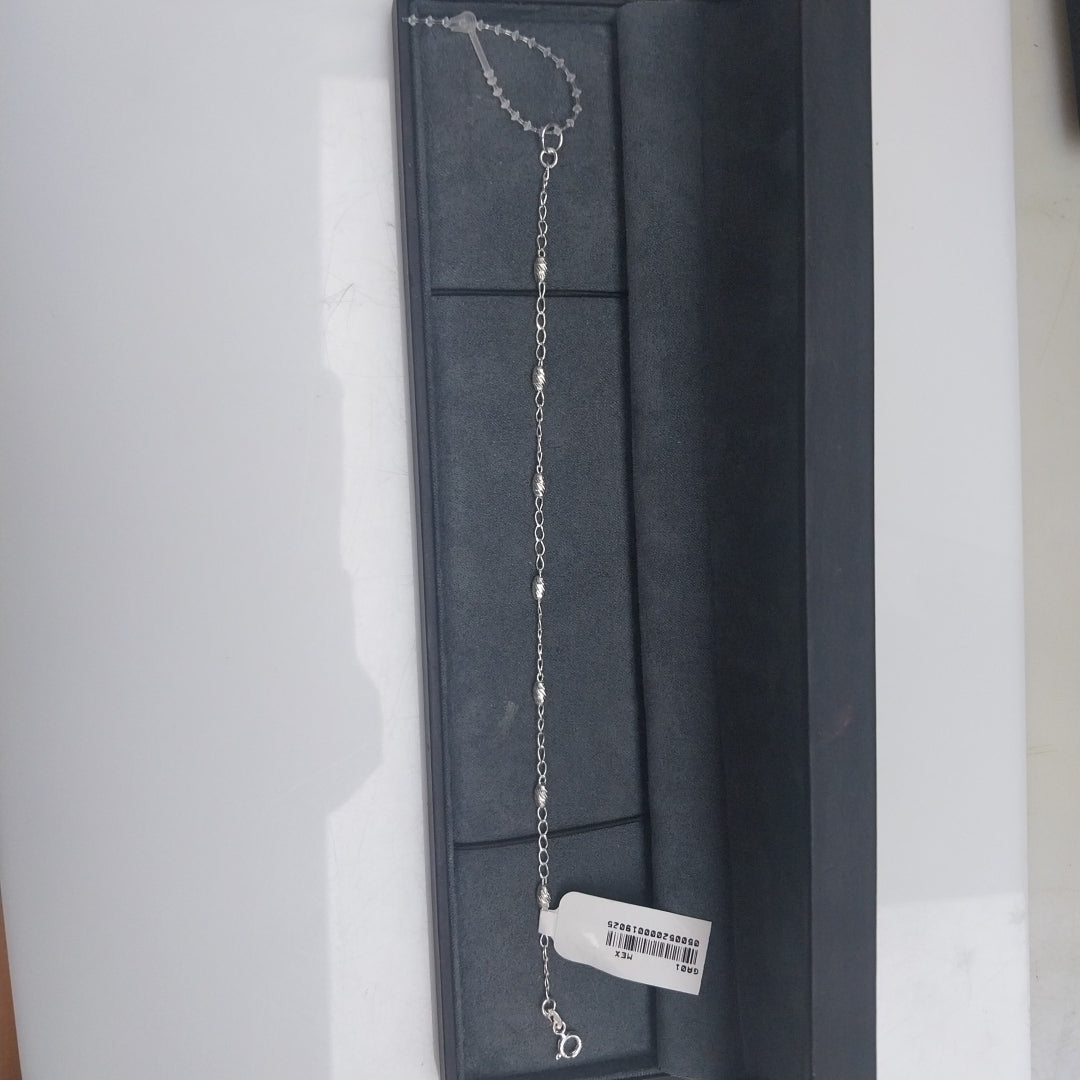 PULSERA TEJIDO TEJIDO ESPECIAL PLATA .925 18 CM 1.6 GR (NUEVO)