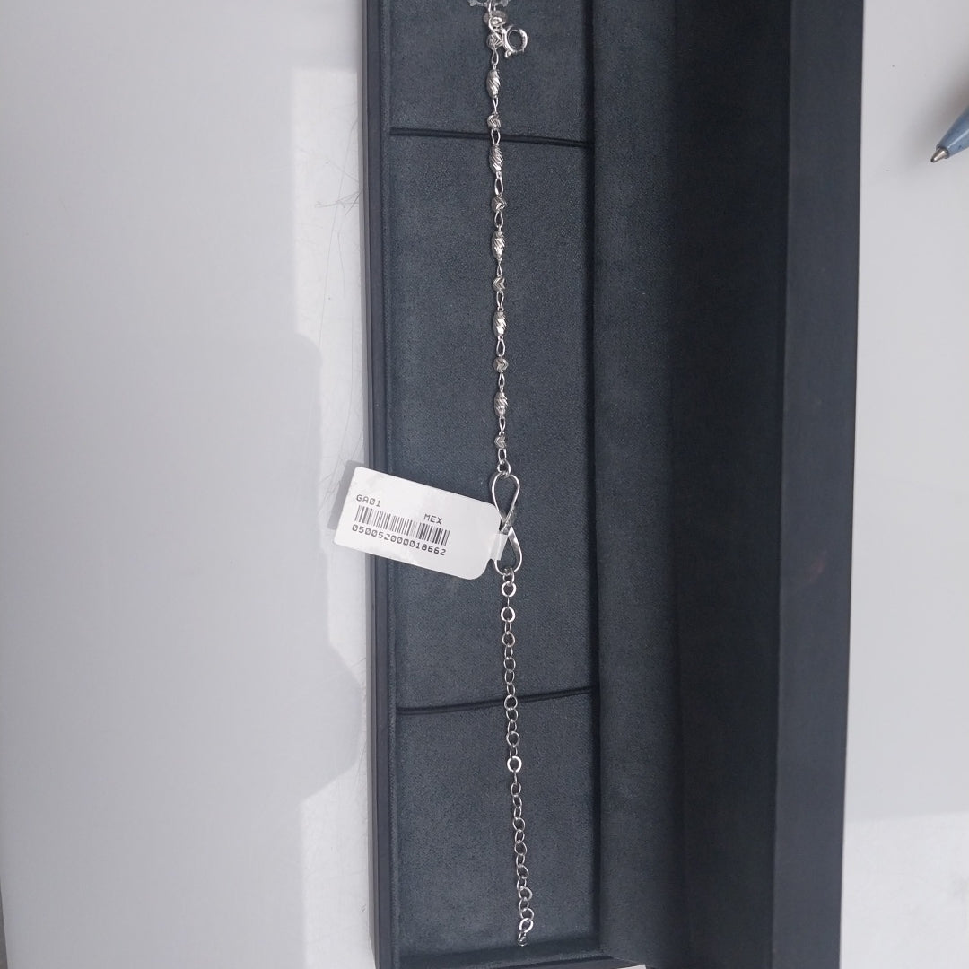 PULSERA TEJIDO INFINITO PLATA .925 18 CM 2.3 GR (NUEVO)