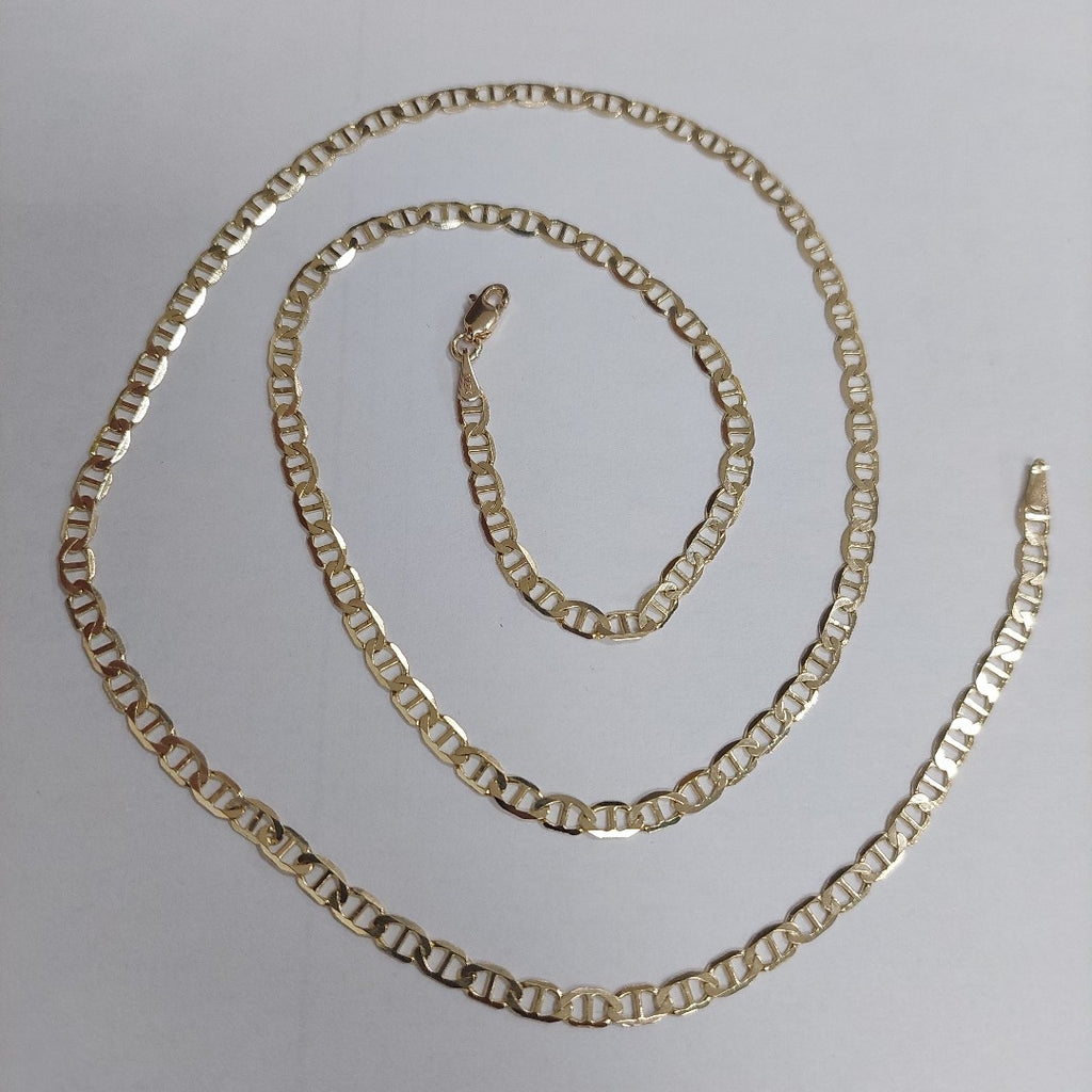CADENAS TEJIDO MARINERA ORO 14K 60 CM 8.5 GR (NUEVO)