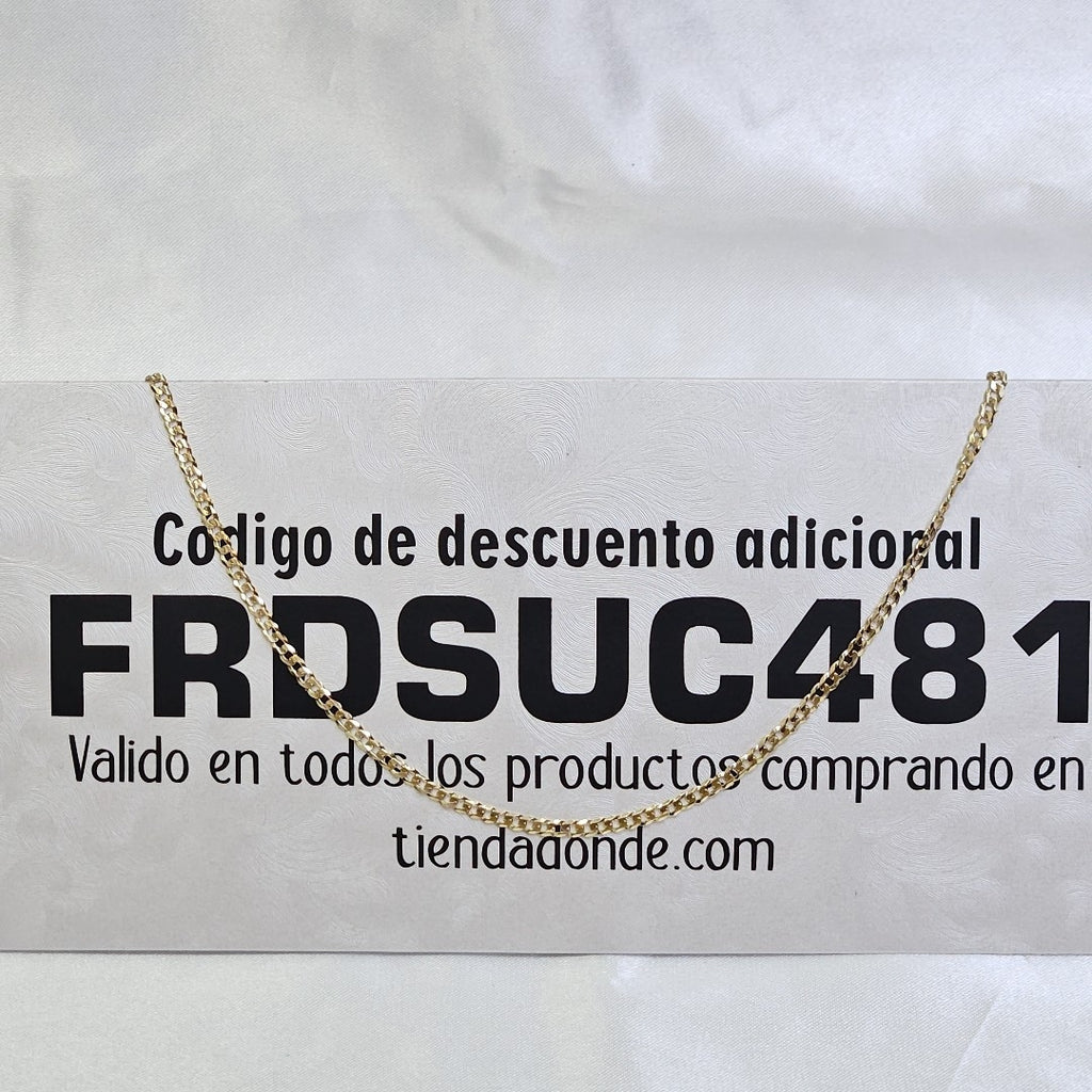 CADENAS TEJIDO BARBADA ORO 10K 60 CM 8.9 GR (NUEVO)