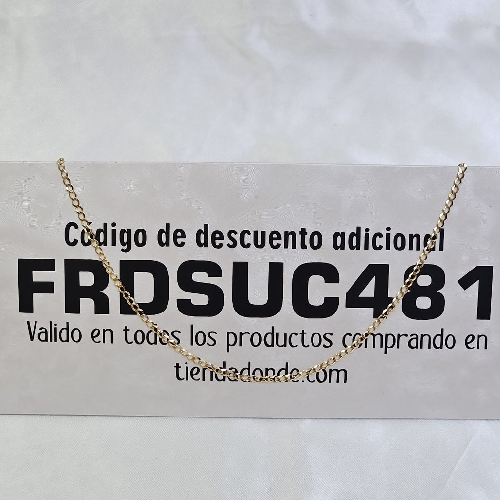 CADENAS TEJIDO BARBADA ORO 14K 60 CM 5.4 GR (NUEVO)