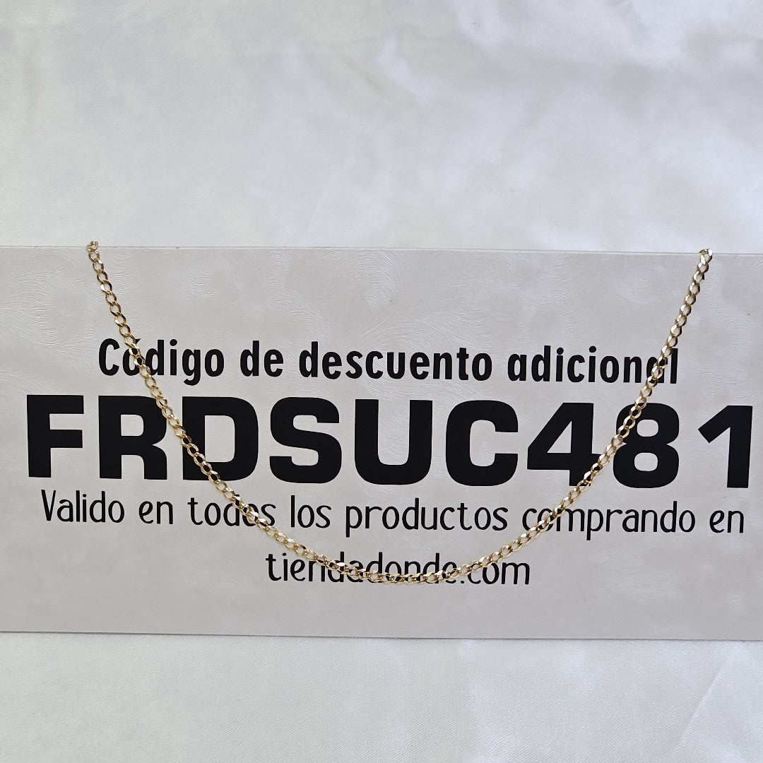 CADENAS TEJIDO BARBADA ORO 14K 60 CM 5.4 GR (NUEVO)
